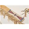 Image 3 : 11AP-94 BEADED RIFLE CASEBeaded Indian tanned buckskin rifle case with  fringe and dangles; approxim