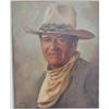 Image 2 : 18AP-77 OIL SIGNED OF JOHN WAYNEFinely accomplished framed original oil on  canvas painting of John 