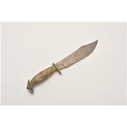 18AP-65 MEXICAN BOWIEMexican Bowie knife (no sheath) marked “E.  REYES” on blade; eagle head pommel,