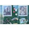 Image 1 : 18AP-79 DERRINGER DISPLAYBeautifully framed “shadow box” Western  gambling display including matted 