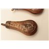Image 3 : 18AL-74 COLT FLASKSTwo brass powder flask for Colt Model 1849  Pocket percussion revolvers, in good 