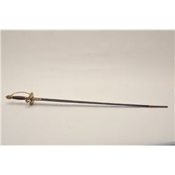 18AR-17 FRENCH SMALL SWORDFrench small sword circa 18th century with  cast brass hilt showing gold g