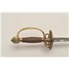 Image 3 : 18AR-17 FRENCH SMALL SWORDFrench small sword circa 18th century with  cast brass hilt showing gold g