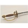 Image 8 : 18AR-17 FRENCH SMALL SWORDFrench small sword circa 18th century with  cast brass hilt showing gold g