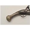Image 6 : 18AR-32 LONG FLINTLOCKEuropean made for mid-eastern trade flintlock  pistol with silver mounts and b