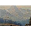 Image 2 : 18AK-1 ORIGINAL OIL BY L.R. NEVADA WILSONOriginal oil on canvas of High Sierras signed  lower right 