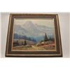 Image 3 : 18AK-1 ORIGINAL OIL BY L.R. NEVADA WILSONOriginal oil on canvas of High Sierras signed  lower right 