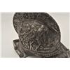 Image 2 : 18AT-18 CAST IRON MUSEUM COPY HELMETCast iron morian from Victorian era showing  nudes and ancient s