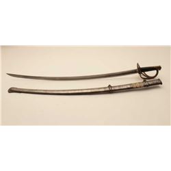 18AL-65 1840 HEAVY CAV. SWORDModel 1840 Heavy Cavalry sword with metal  scabbard, brass guard and po
