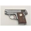 Image 2 : 18AA-5 COLT 1908 #379531Colt Model 1908 Vest Pocket semi-auto pistol,  .25 ACP caliber, Serial #3795