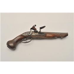 18AR-40 FRENCH FLINTLOCKFrench flintlock pistol, approximately 11”  overall with a 6” barrel, wood s