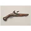 Image 1 : 18AR-40 FRENCH FLINTLOCKFrench flintlock pistol, approximately 11”  overall with a 6” barrel, wood s