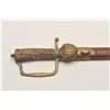 Image 2 : 18AR-14 HUNTING SWORDHunting sword with brass mounts, stag grip  and brass mounted leather scabbard;