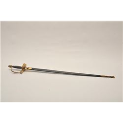 18AR-15 FRENCH OFFICERS19th century French officer’s style sword  with scabbard showing helmeted pom