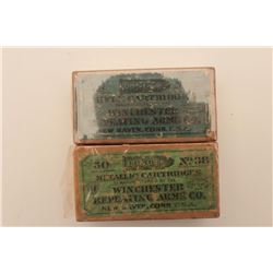 18AL-9 2 BOXES .38 LONG RIMLot of 2 boxes of antique collectible ammo,  both by Winchester Repeating