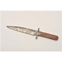 18ASS-10 IXLI*XL knife with stag grip (no sheath);  approximately 12” overall with a 7” blade;  left