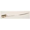 Image 6 : 18AR-6 D GUARD SWORDEtched blade brass “D” guard sword (no  scabbard), approximately 37” overall wit