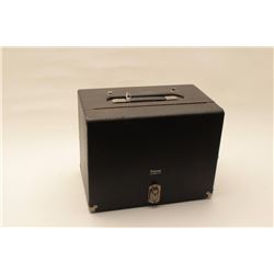 18AO-1 PACHMAYR SHOOTING BOXPachmayr of Los Angeles marked range box.   The black vinyl covered box 