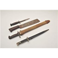 18AL-68 MISC. LOTLot of 4 military bladed weapons including an  un-marked U.S. carbine bayonet, like