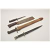 Image 1 : 18AL-68 MISC. LOTLot of 4 military bladed weapons including an  un-marked U.S. carbine bayonet, like