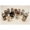 Image 2 : 17FS-354 LOT OF BEER STEINSLot of 14 misc. beer steins; a lifetime  collection!      Est.:  $100-$20