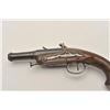 Image 2 : 18AR-47 FLINTLOCKMid-18th Century cannon barrel flintlock  pocket pistol, 9” overall with wood stock