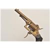 Image 4 : 18AR-65 PINFIREBrass pinfire folding trigger revolver, .28  caliber, checkered wood grips, S/N3482, 