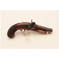 18CF-5 PERC DERRINGERLarge size Philadelphia style percussion  derringer with German silver mounts a