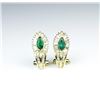 Image 1 : 18CAI-27 EMERALD & DIAMOND EARRINGSDazzling earrings with two matching Emeralds  and 64 baguette and