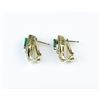 Image 3 : 18CAI-27 EMERALD & DIAMOND EARRINGSDazzling earrings with two matching Emeralds  and 64 baguette and