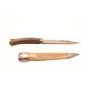 Image 1 : 18CA-8 SCOTTISH BOWIE KNIFEScottish bowie knife with stag grip and  sterling silver mountings. Illus
