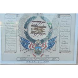 EVE-104 PATRIOTIC ARTWORKPatriotic artwork showing title “Piece of the  Colors of the 29th Regt., Ma