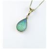 Image 3 : 18CAI-23 AUSTRALIAN BLACK OPAL PENDANTHigh quality pendant featuring a fine  Australian Black Opal w