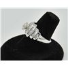 Image 2 : 18RPS-22 MARQUEE RINGOne approx ½ ct marquee set in a white gold  dome ring with 34 side baguettes w