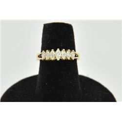 18RPS-28 DIAMOND RINGOne seven marquee diamond ring in 14k yellow  gold. 7 diamonds weigh approx 0.6