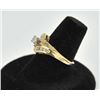 Image 3 : 18RPS-37 DIAMOND RINGOne 14k yellow gold bypass  ring set with a  center  diamond weighing 0.20ct pl