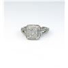 Image 2 : 18CAI-43 DIAMOND RINGDazzling ring invisible set with six princess  cut Diamonds and 46 round Diamon