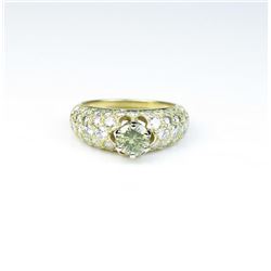 18CAI-45 YELLOW DIAMOND RINGDazzling ring featuring a round Fancy Yellow  Diamond weighing 0.70 cara