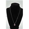 Image 1 : 18PRS-3 RUBY & DIAMOND PENDANTOne fine quality ruby diamond 18k white gold  pendant with oval ruby w