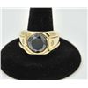 Image 1 : 18PRS-4 BLACK DIAMOND RINGOne mans ring in 14k yellow gold set with   5.7ct black diamond and 2 acce