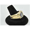 Image 3 : 18PRS-4 BLACK DIAMOND RINGOne mans ring in 14k yellow gold set with   5.7ct black diamond and 2 acce