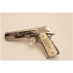 18BM-36 COLT GOV'T MDLEUltra rare Colt Custom Shop Government Model  Engraving Sampler, .45 ACP, nic