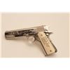 Image 1 : 18BM-36 COLT GOV'T MDLEUltra rare Colt Custom Shop Government Model  Engraving Sampler, .45 ACP, nic