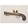 Image 1 : 18ASS-11 BLUNDERBUSS ELIPTICAL FLIP BAYOScarce elliptical brass barrel flintlock  pistol with spring