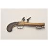 Image 4 : 18ASS-11 BLUNDERBUSS ELIPTICAL FLIP BAYOScarce elliptical brass barrel flintlock  pistol with spring