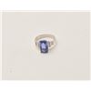 Image 2 : 17LP-16 TANZANITE RINGMagnificent 18K white gold Tanzanite and  diamond ring with a nearly 5 carat c
