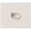 Image 3 : 17LP-16 TANZANITE RINGMagnificent 18K white gold Tanzanite and  diamond ring with a nearly 5 carat c