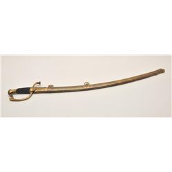 18AR-12 FRENCH SWORDFrench 1st Empire sword with brass scabbard,  approximately 35” overall with a 3