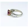 Image 3 : 18CAI-37 RUBELLITE TOURMALINE RINGGorgeous ring featuring a vivid red Rubellite  Tourmaline weighing