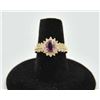 Image 1 : 18PRS-13 SAPPHIRE RINGOne ladies ring in 14k yellow gold set with  purple sapphire weighing approx 1